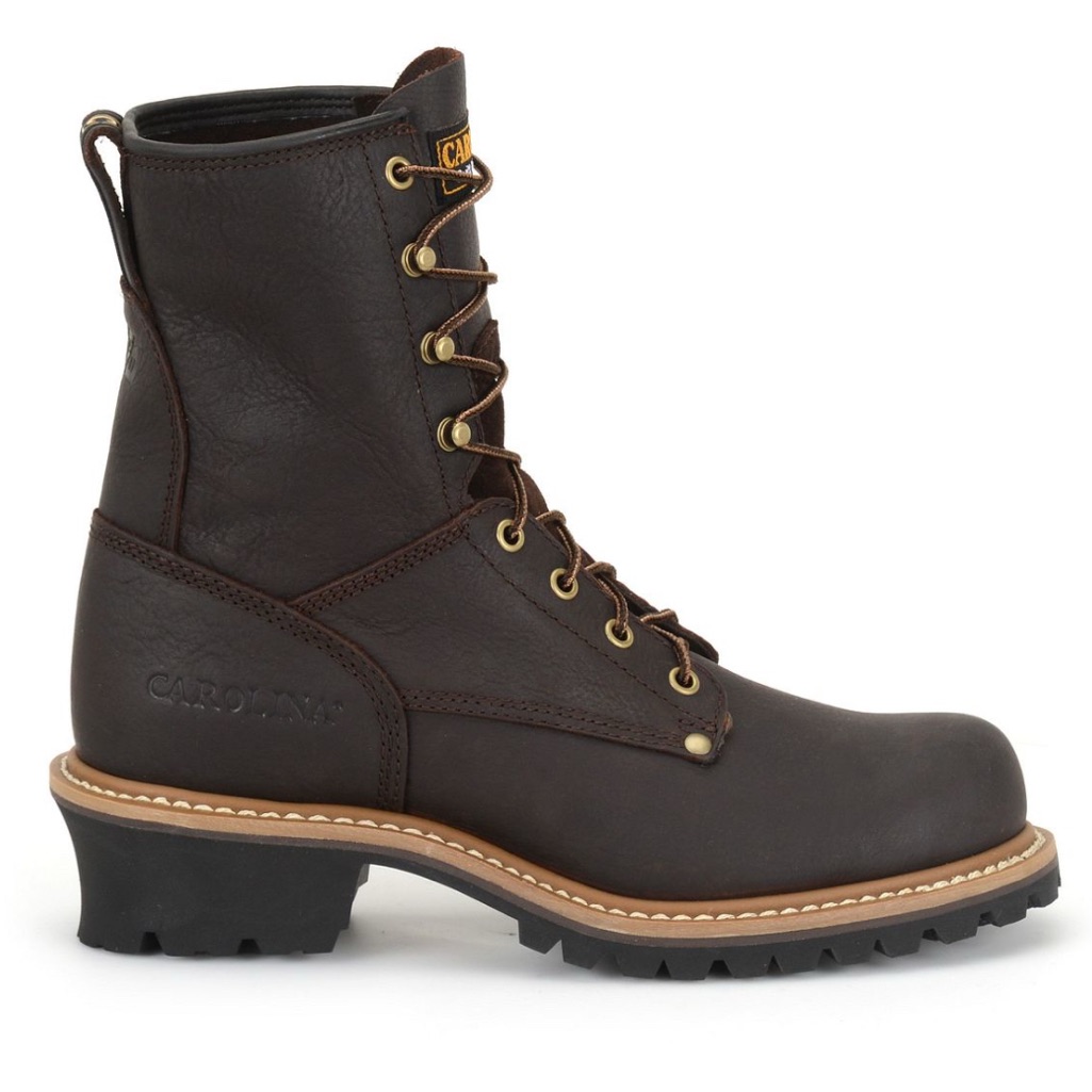 Carolina 9” Steel Toe Logger Boots Mens 8.5d Brown Leather Waterproof Oil Resist